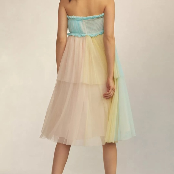 New Anthropologie Pernille Rosenkilde Strapless Tiered Tulle Dress size XL - Picture 2 of 9